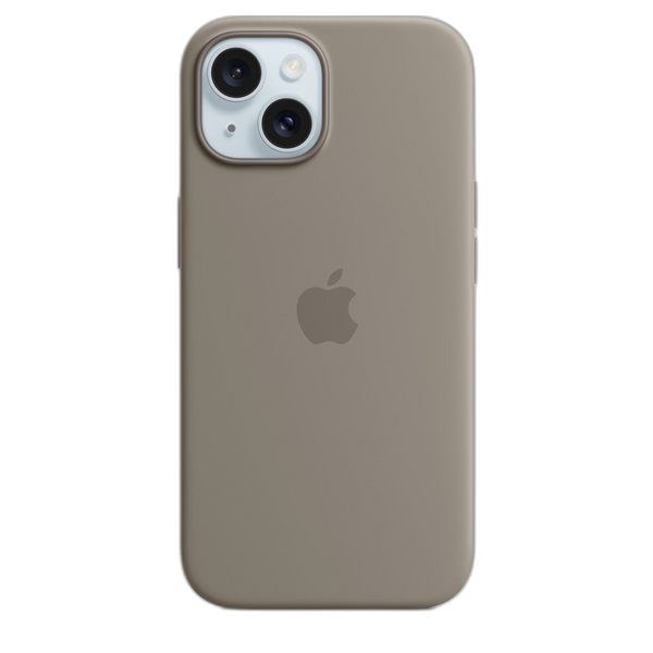 Funda Original iPhone 15 Arcilla (Marrón/Beige) — Funda de silicona con MagSafe
