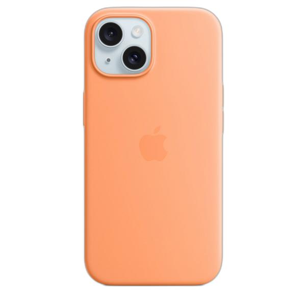 Funda Original iPhone 15 Naranja Sorbete — Funda de silicona con MagSafe