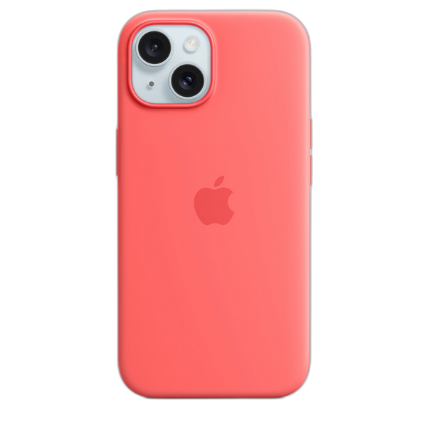 Funda Original iPhone 15 Guayaba (tono rojo/coral) — Funda de silicona con MagSafe