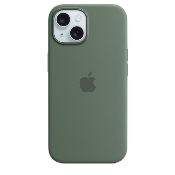 Funda Original iPhone 15 Ciprés (Verde) — Funda de silicona con MagSafe