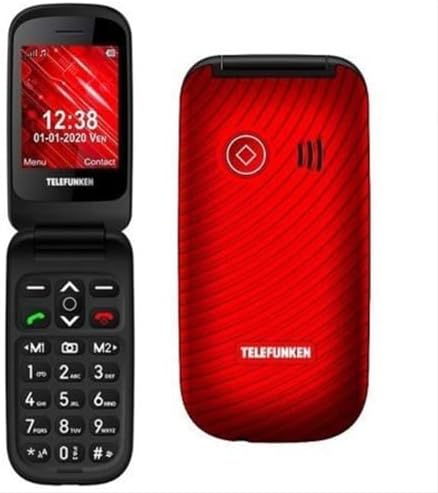 Telefunken S440 Rojo — Teléfono móvil plegable fácil de usar