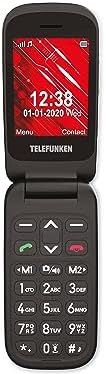 Telefunken S440 Negro — Teléfono móvil plegable fácil de usar