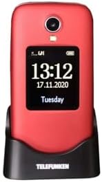 Telefunken S560 Rojo — Teléfono móvil plegable con GPS