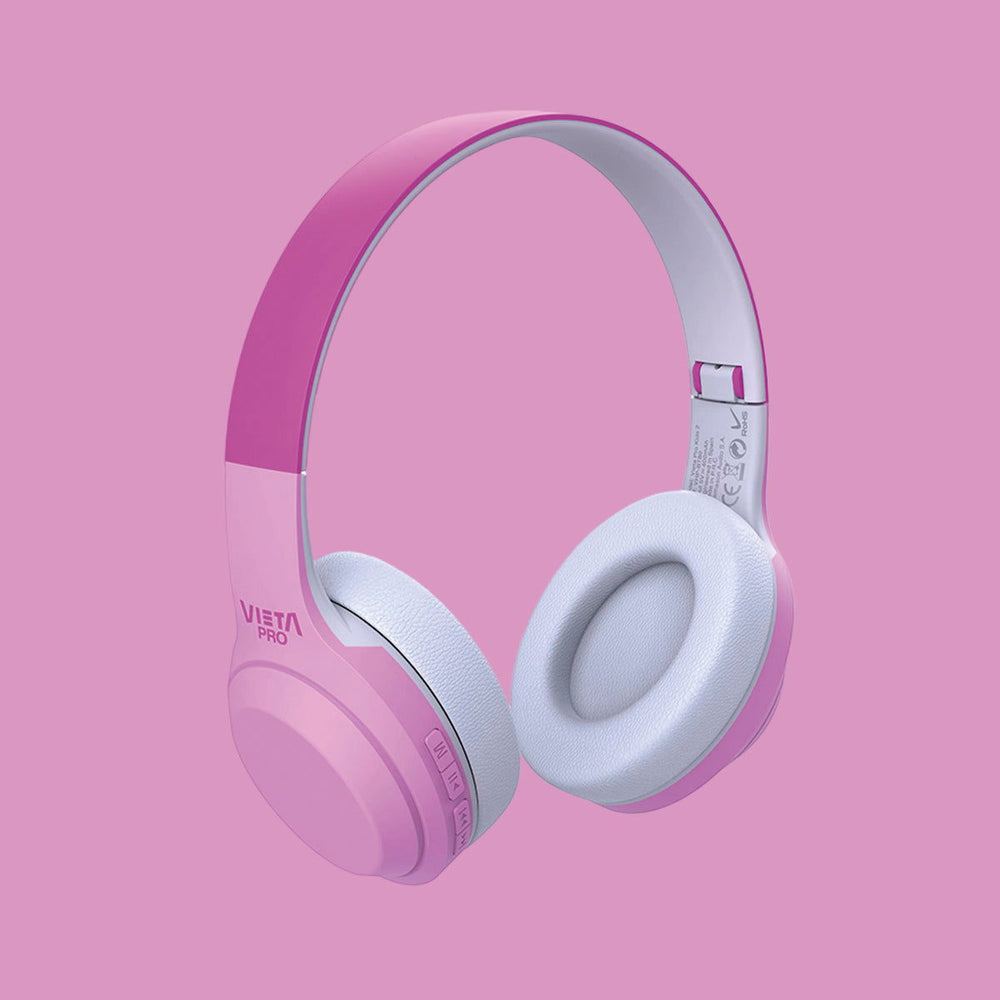 Vieta Pro Kids 2 Rosa y Blanco — Auriculares infantiles Bluetooth