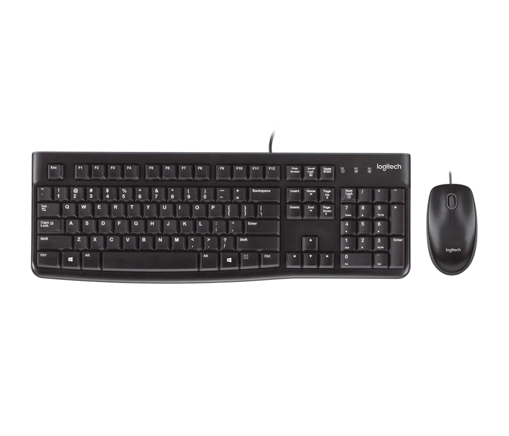 Logitech MK120 Negro — Combo teclado y ratón con cable