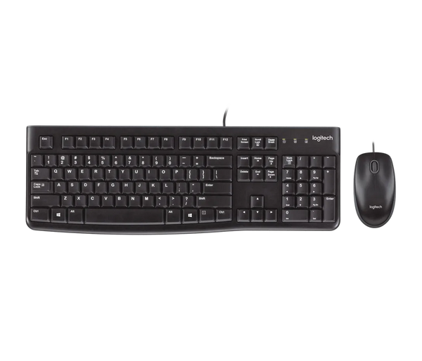 Logitech MK120 Negro — Combo teclado y ratón con cable