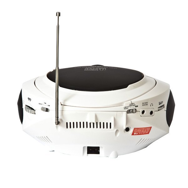 Lauson CP430 Blanco/Negro — Radio Boombox CD/MP3 AM/FM
