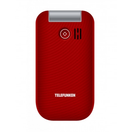 Telefunken S460 Rojo — Teléfono móvil plegable para mayores