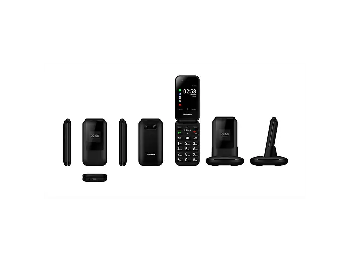 Telefunken S760 Negro — Teléfono móvil plegable con KaiOS